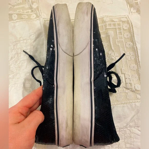Black sequin vans - Picture 5 of 6